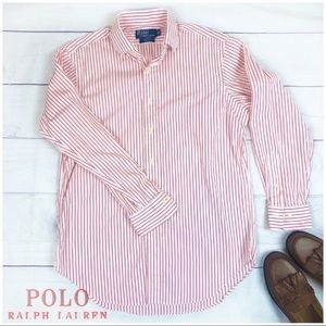 Polo Ralph Lauren Men’s Red White Stripe Button Up